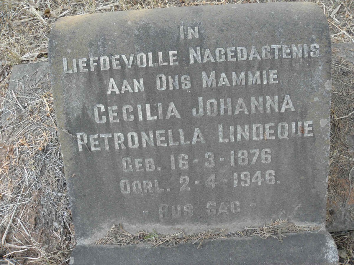LINDEQUE Cecilia Johanna Petronella 1876-1946