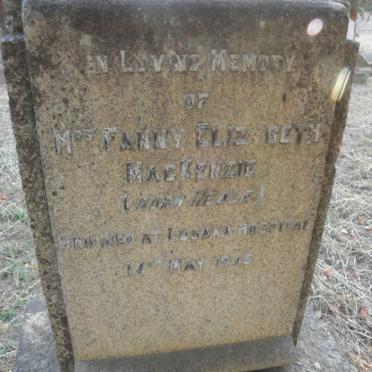 MACKENZIE Fanny Elizabeth nee HELLE -1975