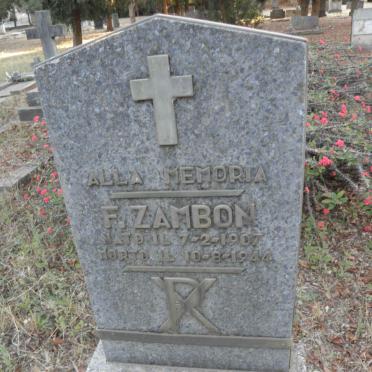 ZAMBON F. 1907-1944