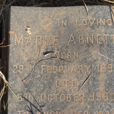 ABNETT Madge 1896-1960