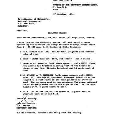 3. Isolated graves - New Letter