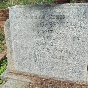 COOKSEY Fred O.B.E. -1984