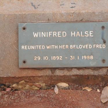 HALSE Winifred 1892-1988