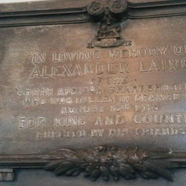 Zimbabwe, HARARE PROVINCE, District Harare, Harare, City Presbyterian Church, Memorial plaque