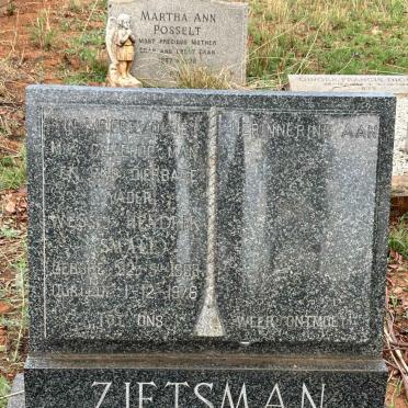 ZIETSMAN Wessel Hendrik 1908-1976