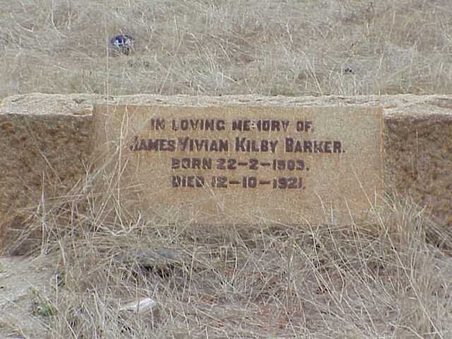 BARKER James Vivian Kilby 1903-1921