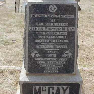 MCCAY James Porter -1921 &amp; Sue -1940