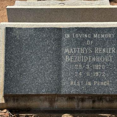 BEZUIDENHOUT Matthys Renier 1920-1972