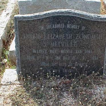 MELVILLE George Cornelis 1904-1992 &amp; Dirkie Elizabeth Zondach 1911-1983