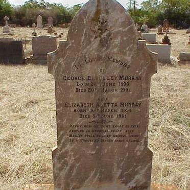 MURRAY George Blockley 1836-1901 &amp; Elizabeth Aletta 1844-1901