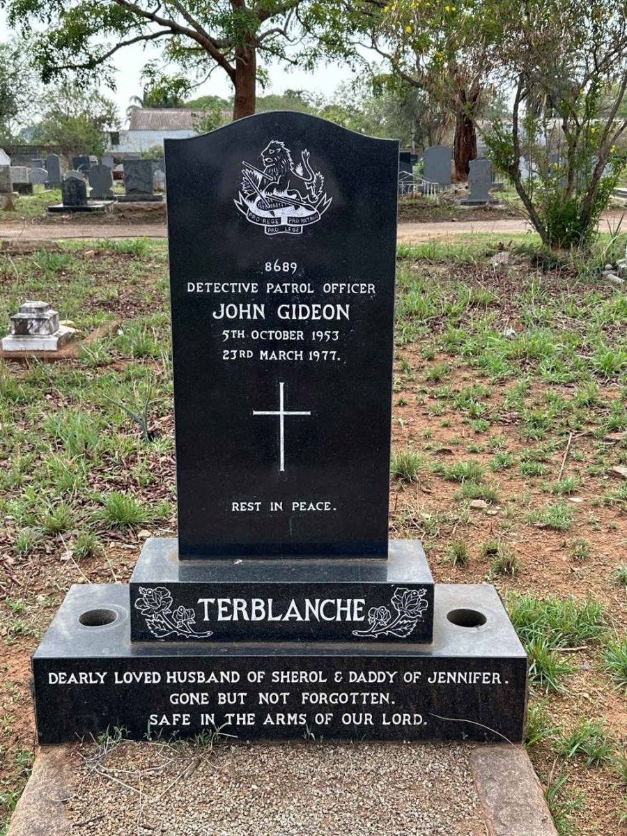 TERBLANCHE John Gideon 1953-1977
