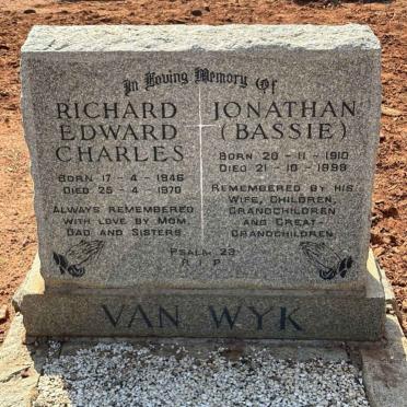 WYK Jonathan, van 1910-1998 :: WYK Richard Edward Charles, van 1946-1970