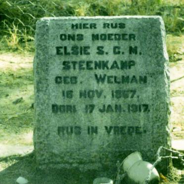 STEENKAMP Elsie S.C.M. nee WELMAN 1867-1917