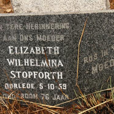 STOPFORTH Elizabeth Wilhelmina -1959