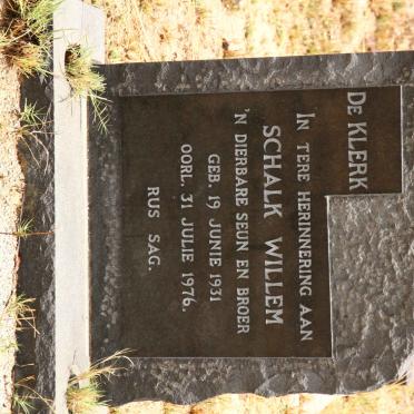 KLERK Schalk Willem, de 1931-1976