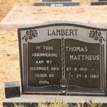 LAMBERT Thomas Mattheus 1910-1980
