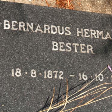 BESTER Bernardus Hermanus 1872-1939