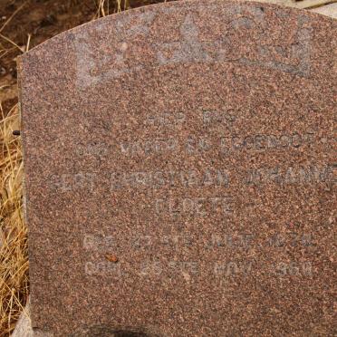 CLOETE Gert Christiaan Johannes 1878-1960