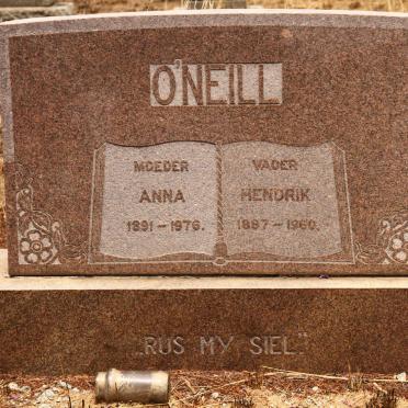 O'NEILL Hendrik 1887-1960 &amp; Anna 1891-1976