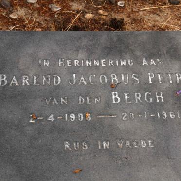 BERGH Barend Jacobus Petrus, van den 1906-1961