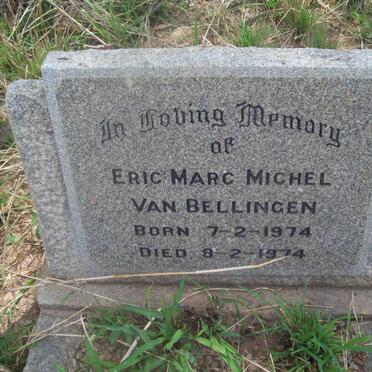 BELLINGEN Eric Mark Michel, van 1974-1974