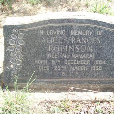 ROBINSON Alice Frances nee Mc NAMARA 1884-1958