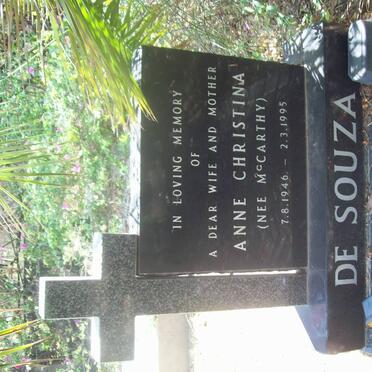 SOUZA Anne Christina, de nee McCARTHY 1946-1995