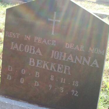 BEKKER Jacoba Johanna 1918-1992