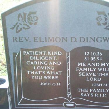 DINGWIZA Elimon D. 1936-1994