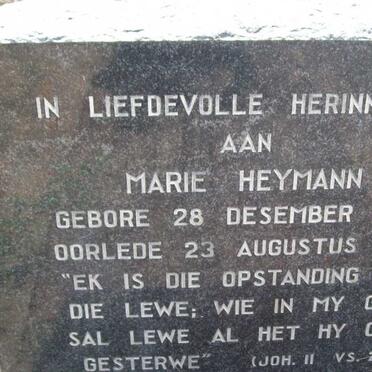HEYMANN Marie 1884-1968