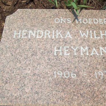 HEYMANS Hendrika Wilhelmina 1906-1978