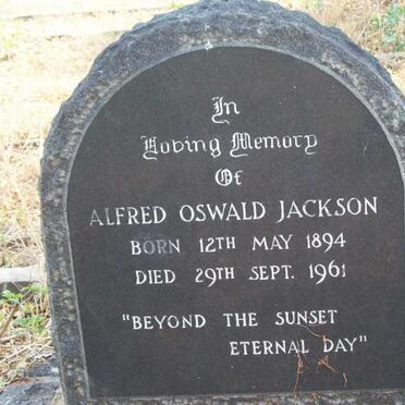 JACKSON Alfred Oswald 1894-1961