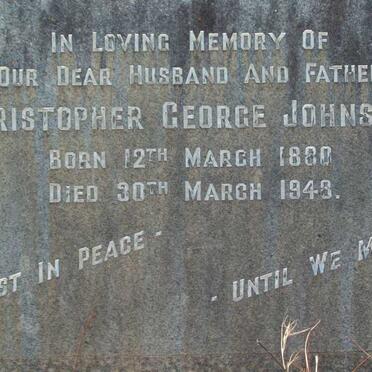 JOHNSTON Christopher George 1888-1948