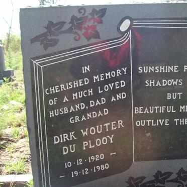 PLOOY Dirk Wouter, du 1920-1980