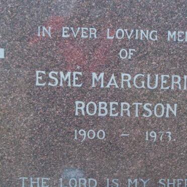 ROBERTSON Esme Marguerite 1900-1973