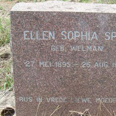 SPIES Ellen Sophia nee WELMAN 1895-1963