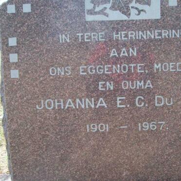 TOIT Johanna E.C., du 1901-1967