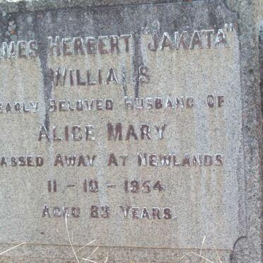 WILLIAMS James Herbert -1954