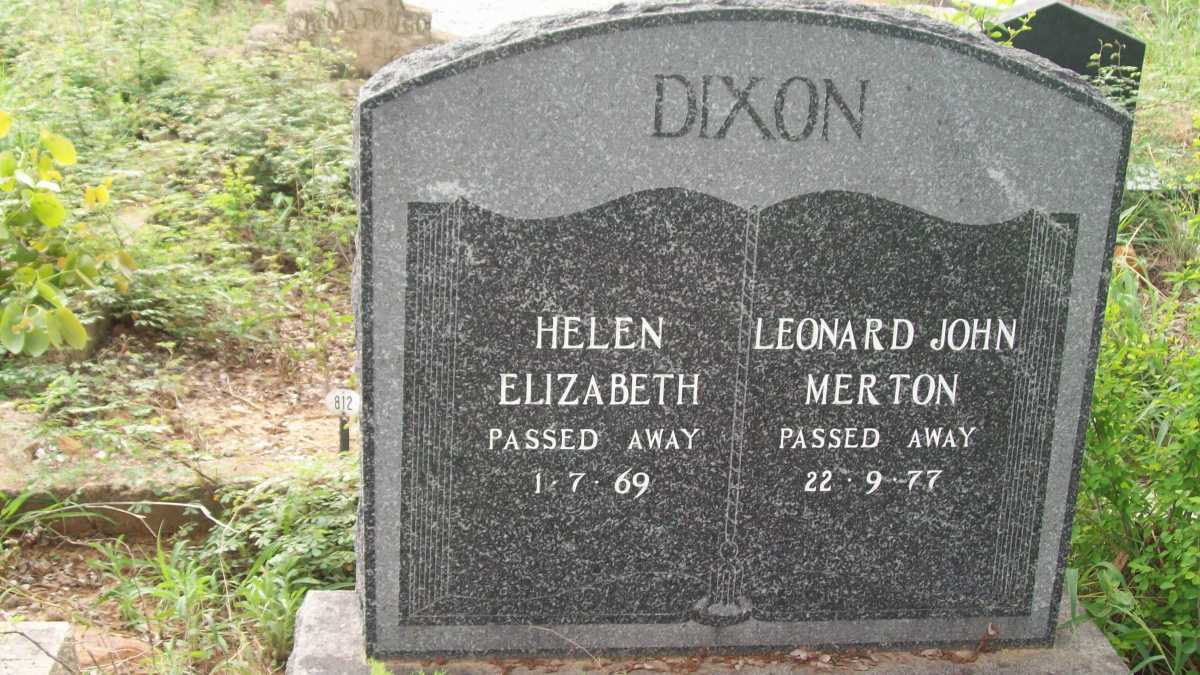 DIXON Leonard John Merton -1977 &amp; Helen Elizabeth -1969