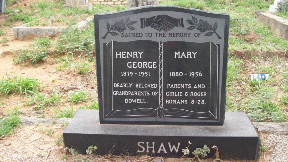 SHAW Henry George 1879-1951 &amp; Mary 1880-1956