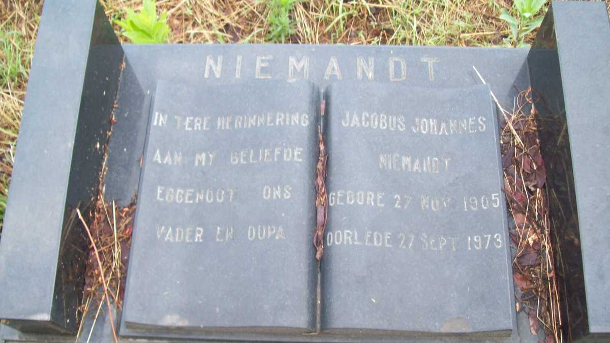 NIEMANDT Jacobus Johannes 1905-1973