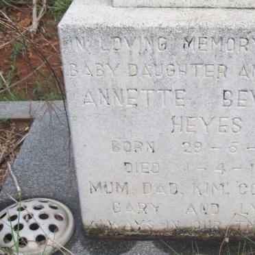 HEYES Annette Beverley 1965-1966