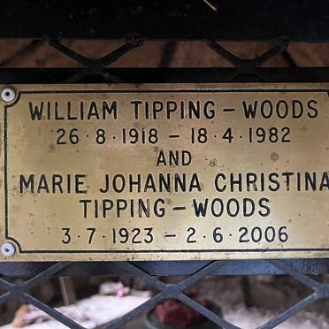 WOODS William, TIPPING- 1918-1982 & Marie Johanna Christina 1923-2006 