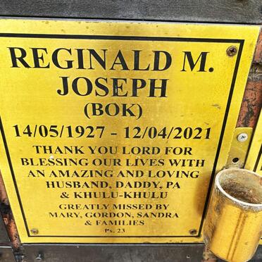 JOSEPH Reginald M. 1927-2021