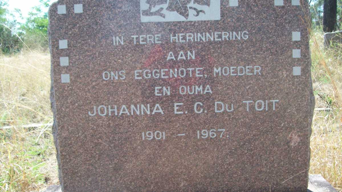 TOIT Johanna E.C., du 1901-1967