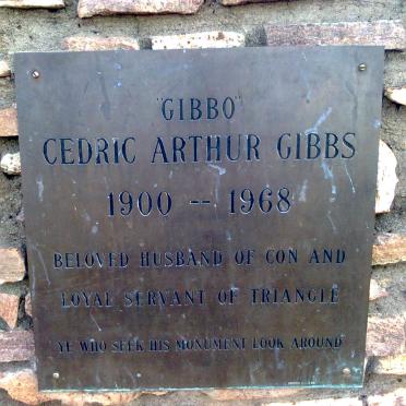 GIBBS Cedric Arthur 1900-1968 