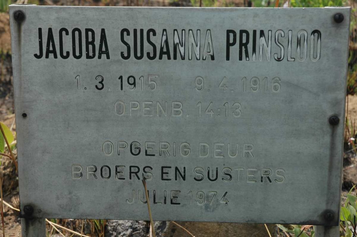 PRINSLOO Jacoba Susanna 1915-1916