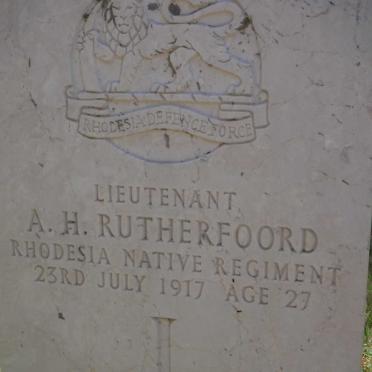 RUTHERFOORD A.H. -1917